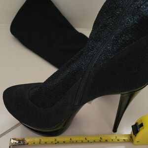 Pleaser Women' s Party, Clubs,  Dancer Boots-stockings, black Lurix, 7